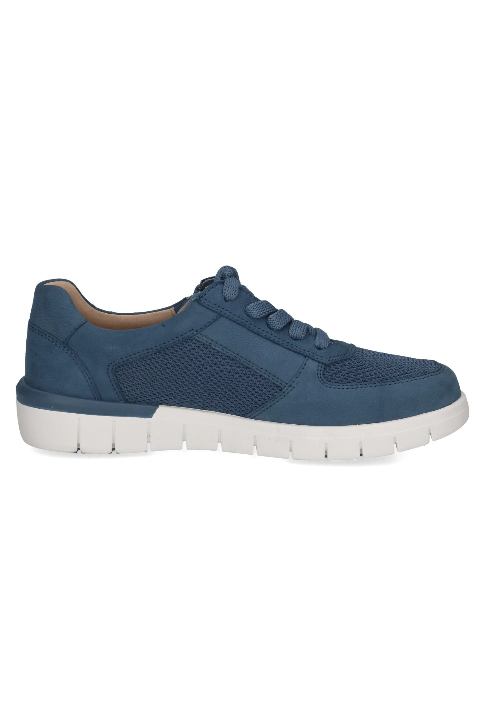 Wide Fit Trainers with Zip Fastening - Blue Comb - Image 2