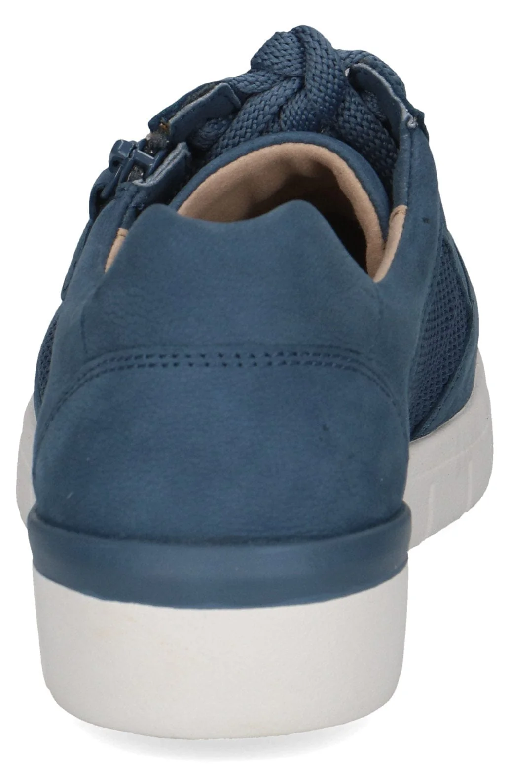Wide Fit Trainers with Zip Fastening - Blue Comb - Image 6