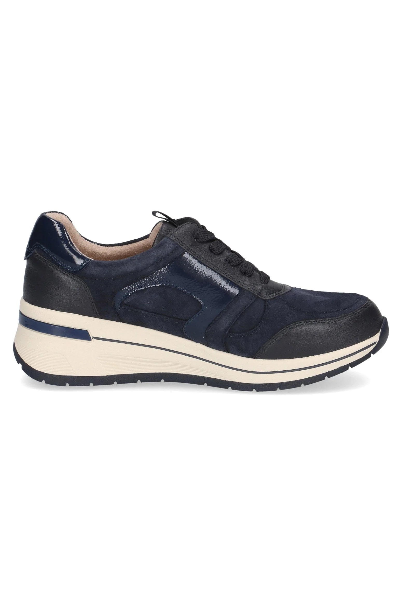 Wide Fit Trainers with Zip Fastening - Ocean Comb - Image 2