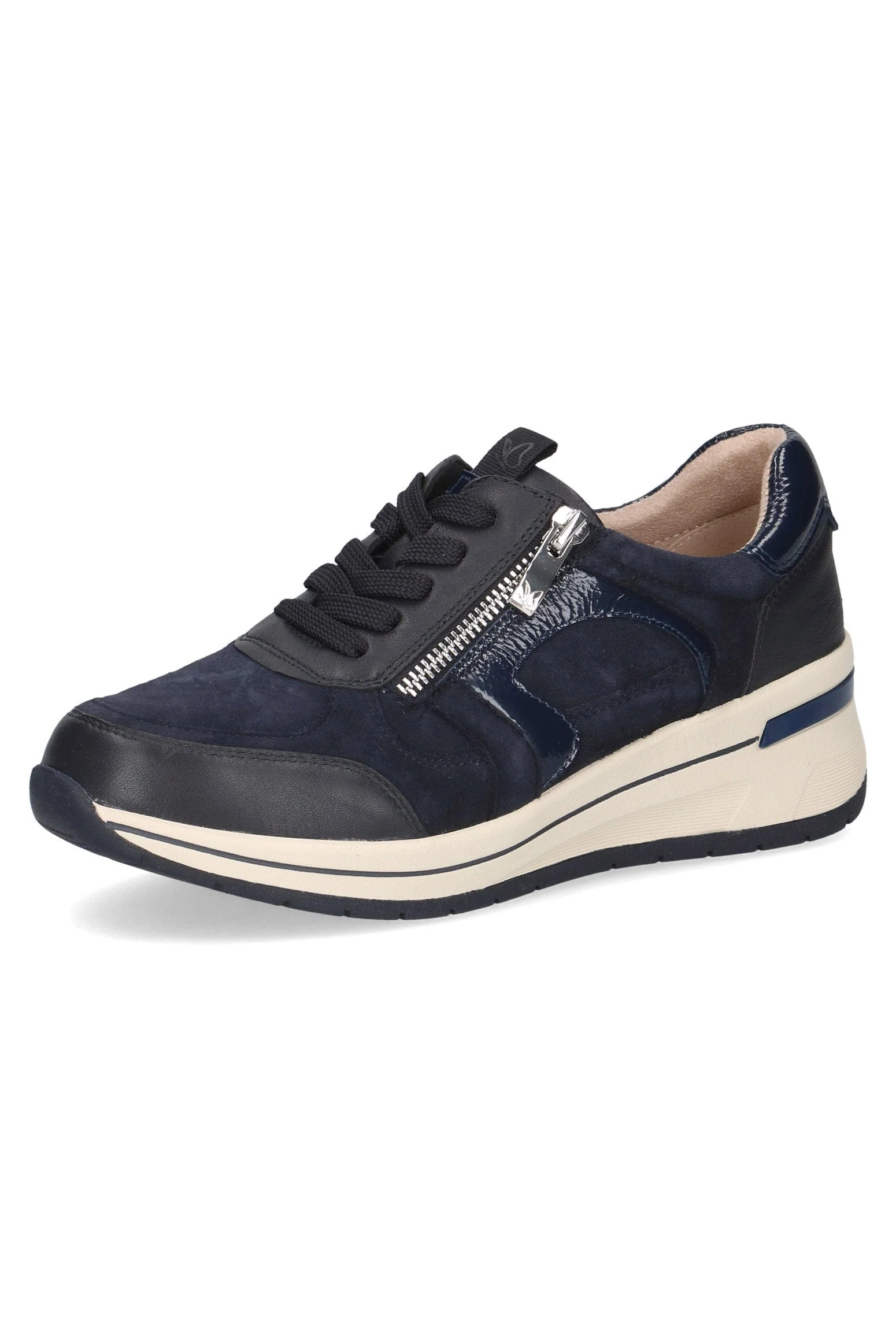 Wide Fit Trainers with Zip Fastening - Ocean Comb - Image 7