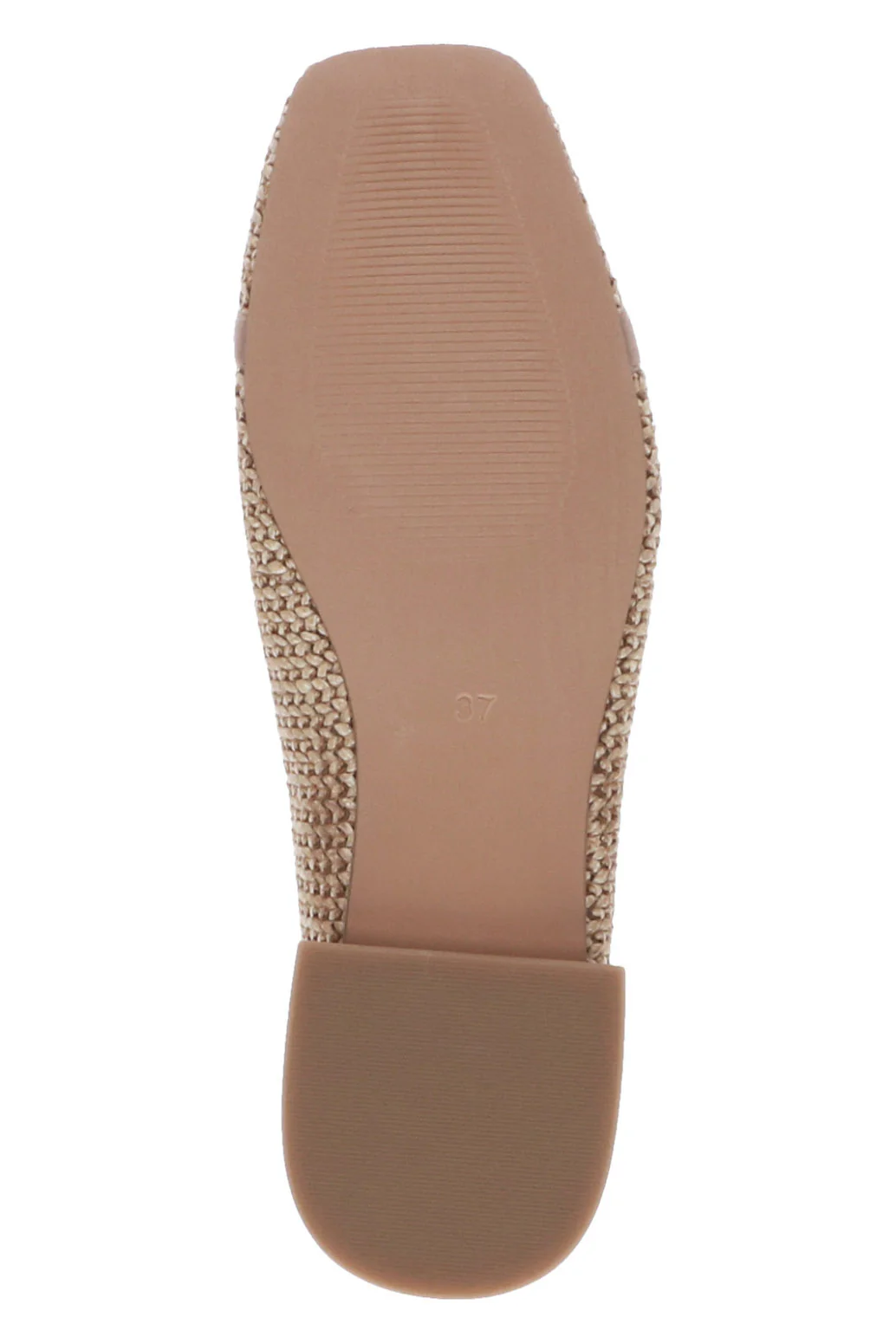 Woven Buckle Detail Ballerina Pump - Bark Comb - Image 4