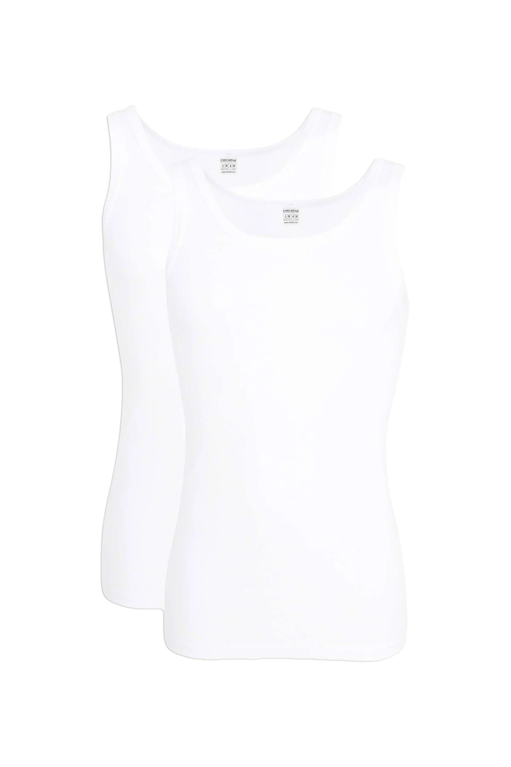 Organic Cotton 2 Pack Vests - White