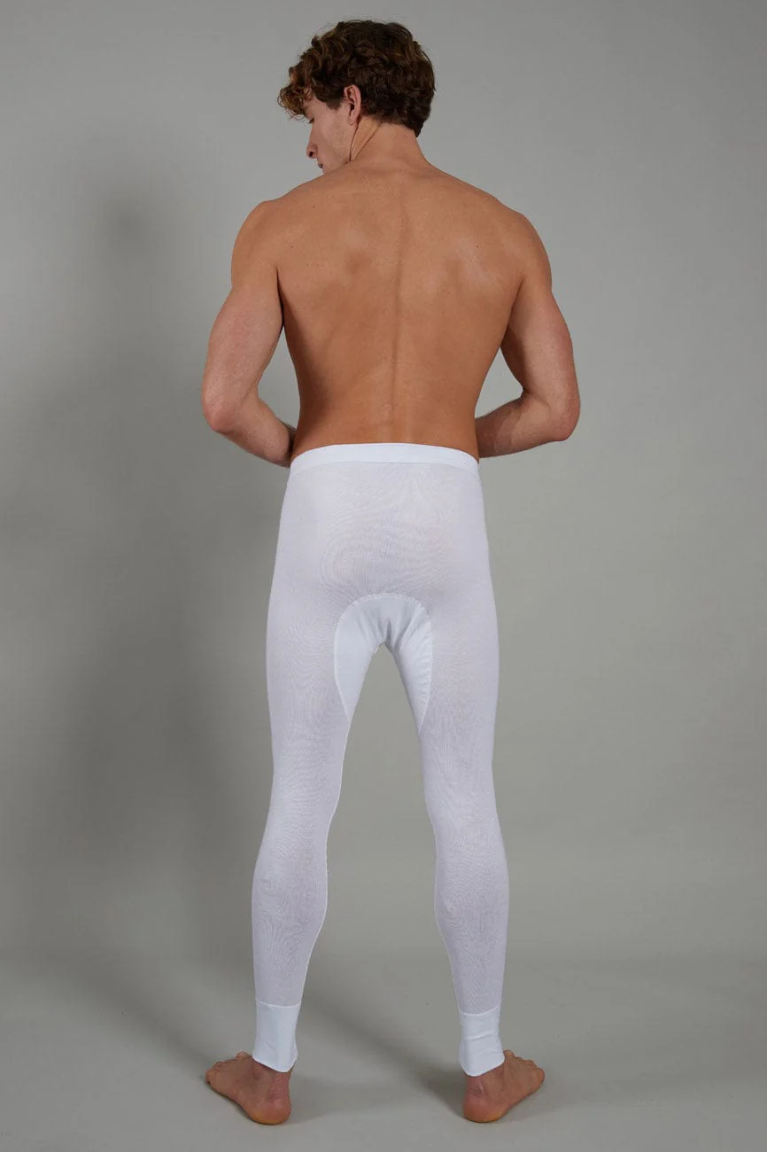 Organic Cotton Thermal Long Johns - White - Image 2