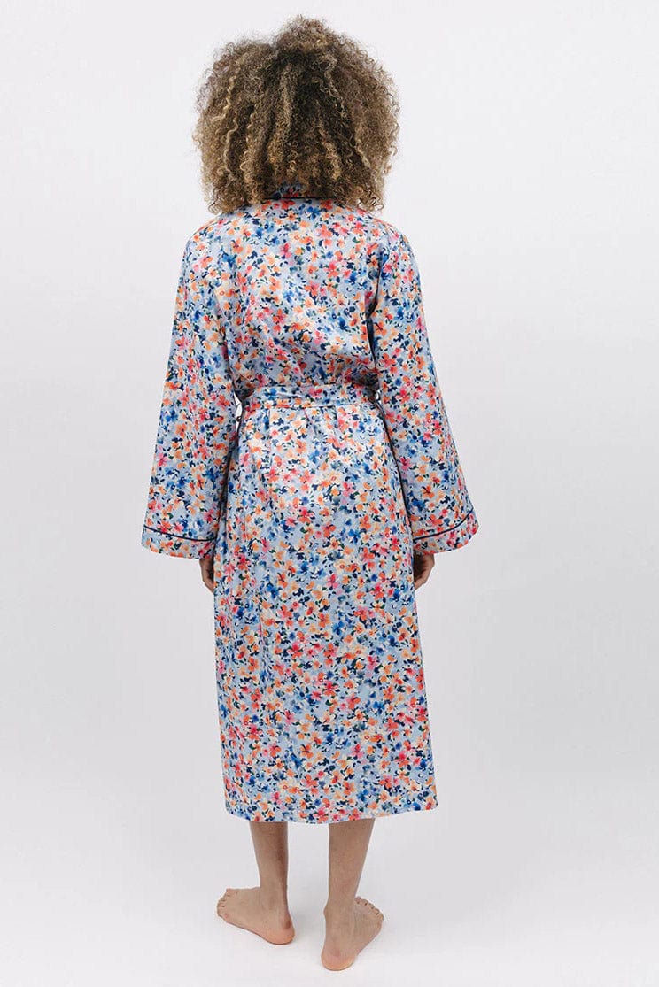 Bea Ditsy Print Long Dressing Gown - Image 3