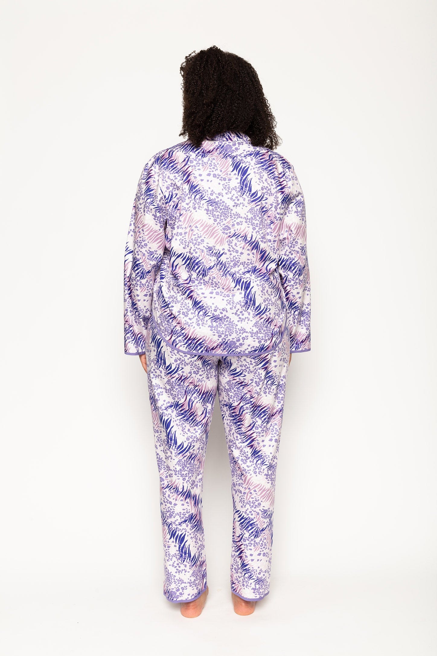 Camila Lilac Animal Print Pyjama Top - Image 3