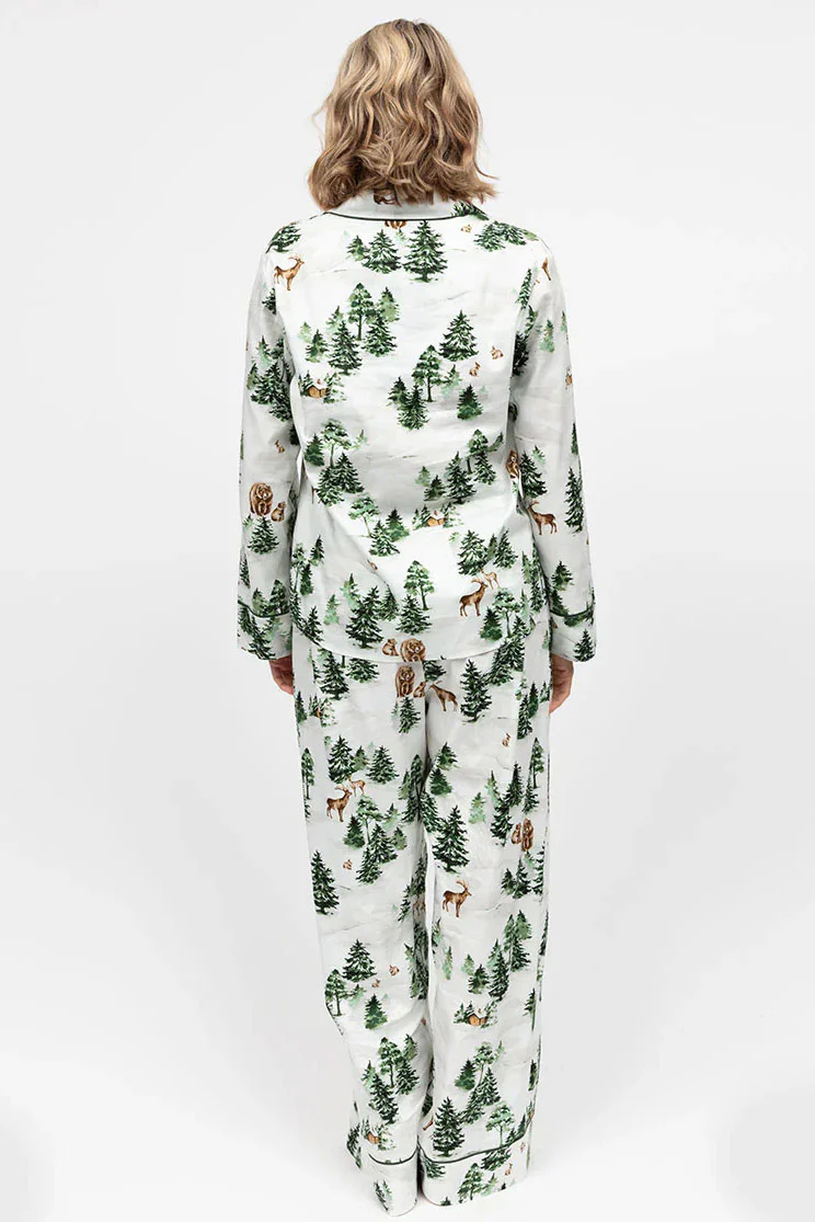 Fern Wide Leg Pyjama Set - Alpine Print - Image 4