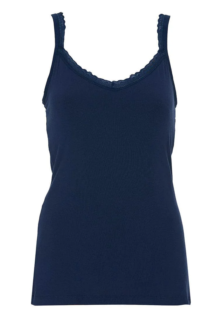 Jersey Hidden Support Vest - Navy
