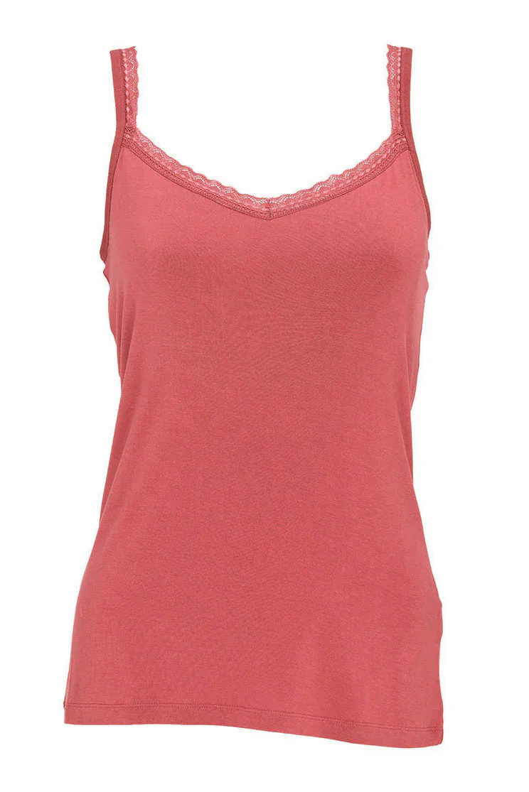 Jersey Hidden Support Vest - Terracotta