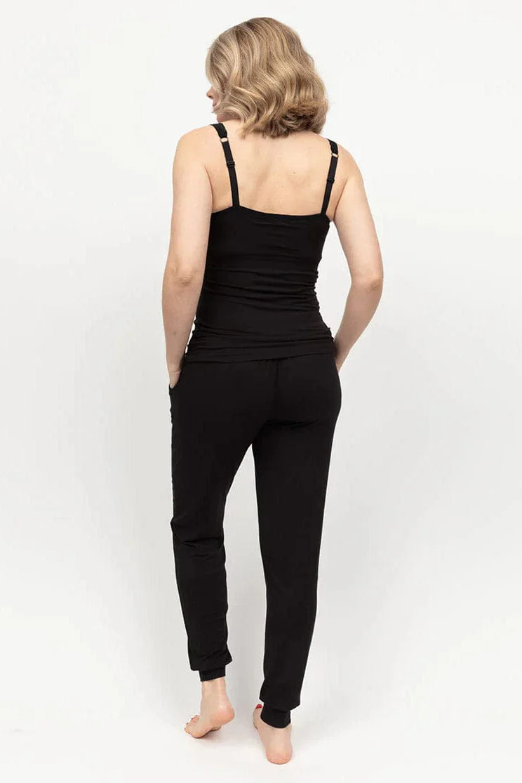 Jersey Lace Hidden Support Vest - Black - Image 6