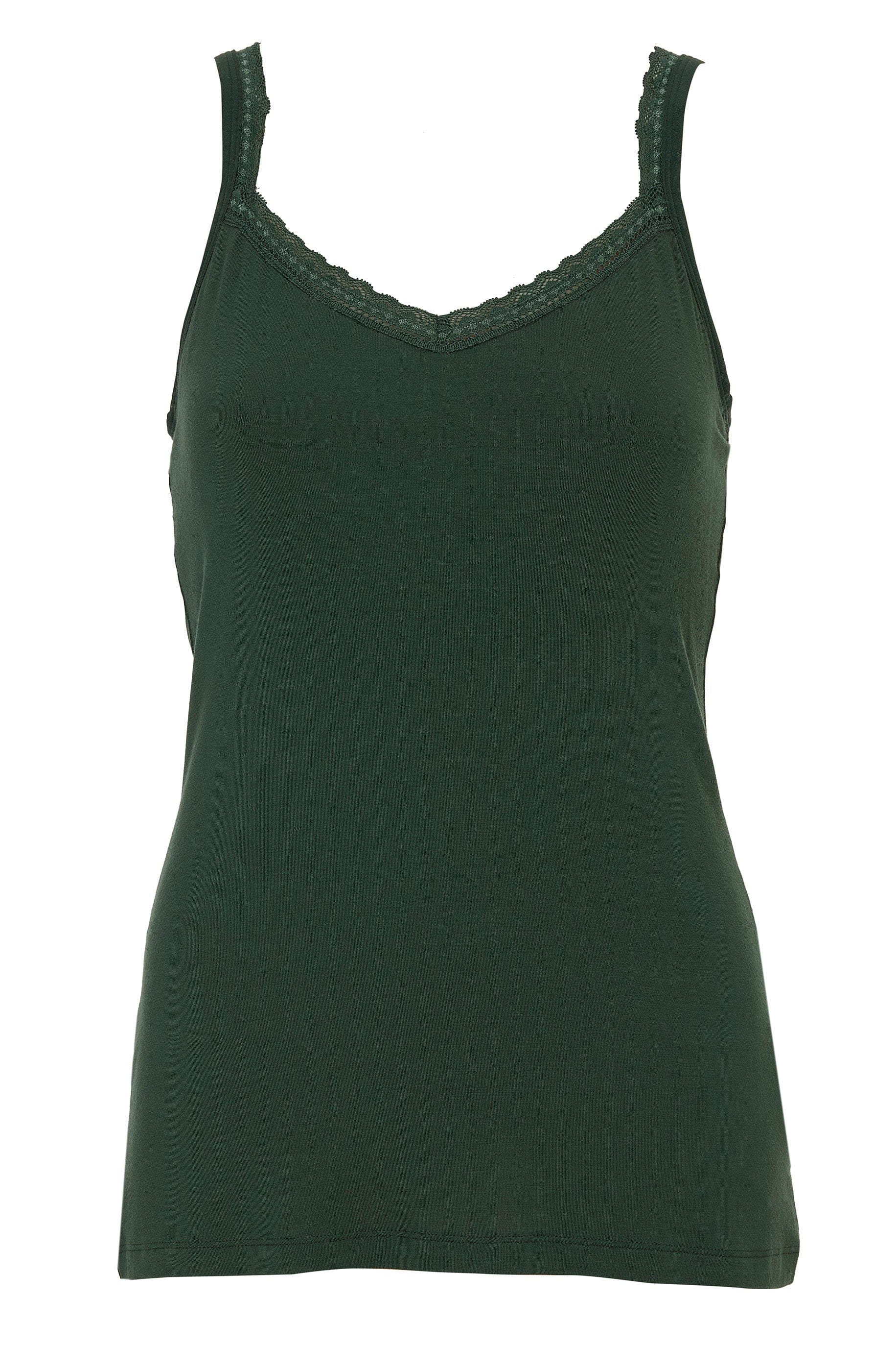 Jersey Strappy Hidden Support Vest - Olive - Image 5