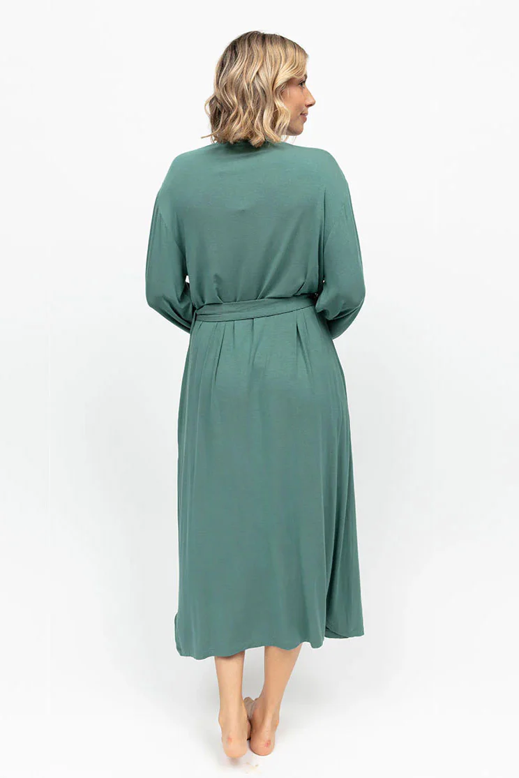 Kallie Jersey Dressing Gown - Seafoam - Image 4