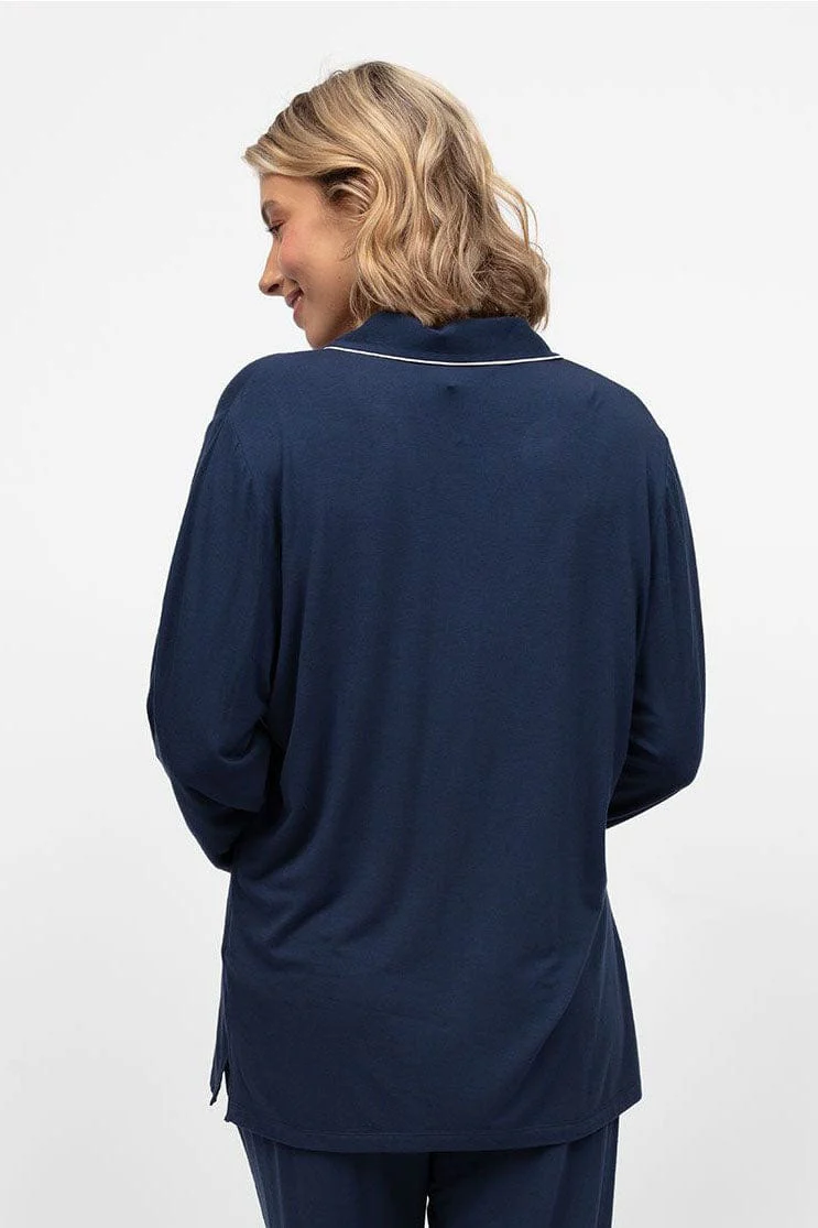 Marina Jersey Pyjama Set - Navy - Image 4