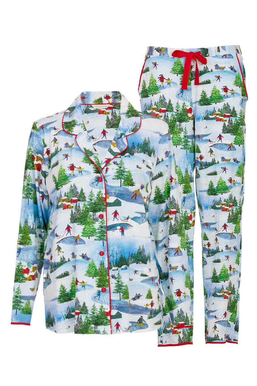 Montana Winterscape Printed Jersey Pyjama Set - Multi