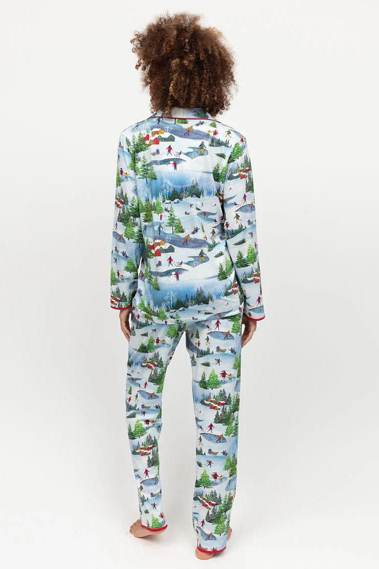 Montana Winterscape Printed Jersey Pyjama Set - Multi - Image 4