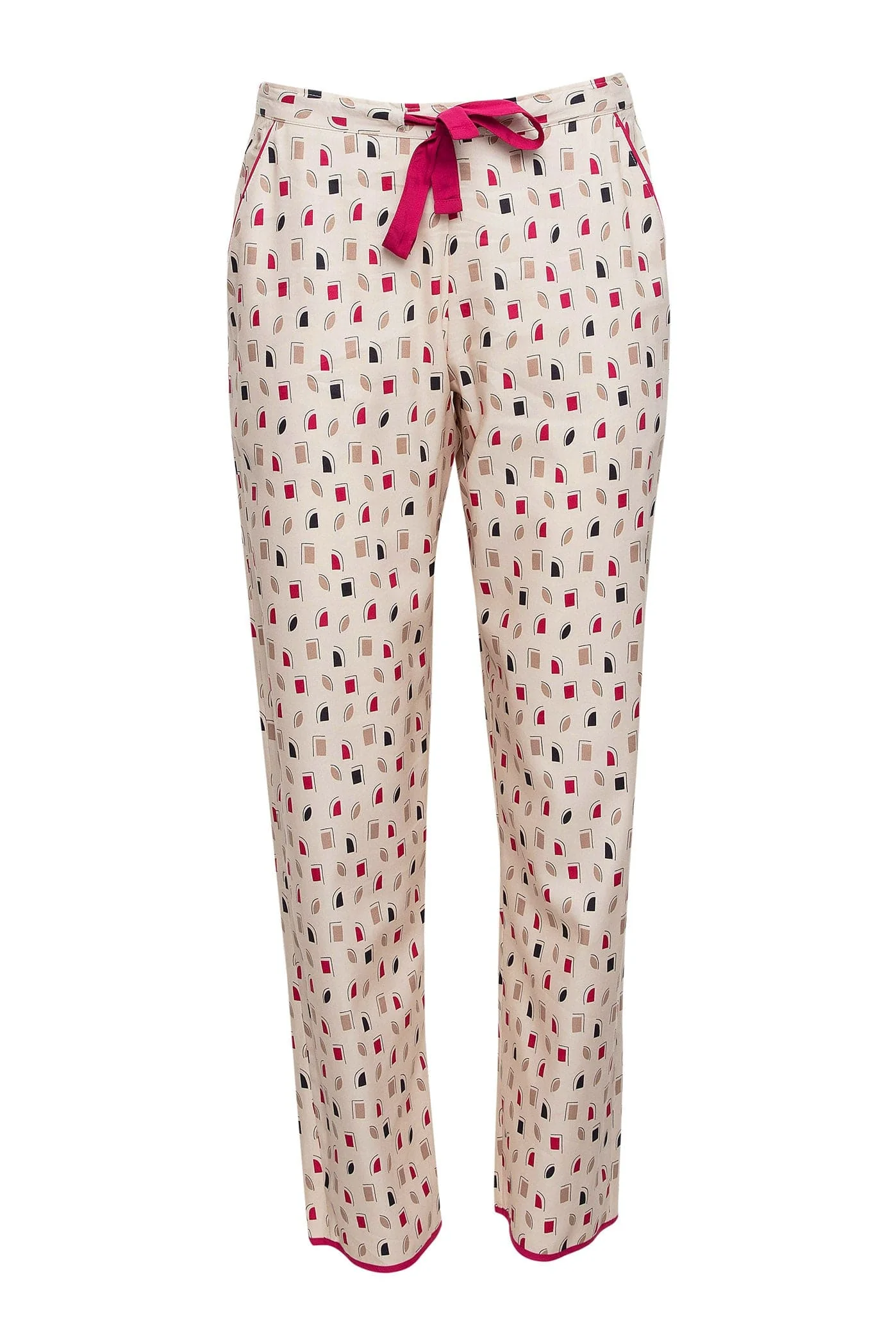 Naomi Cream Geo Print Pyjama Trousers