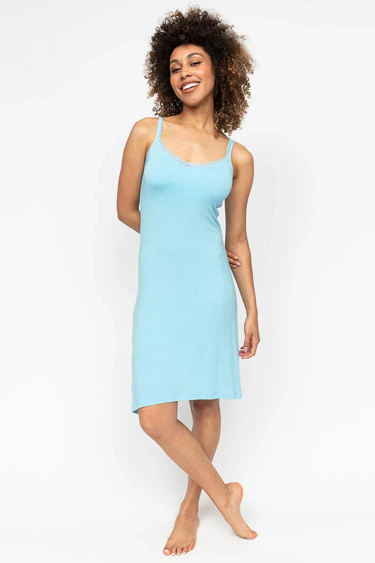 Paige Jersey Hidden Support Short Nightdress - Blue - Image 3