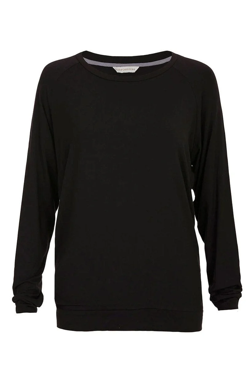 Parker Slouch Jersey Pyjama Top - Black