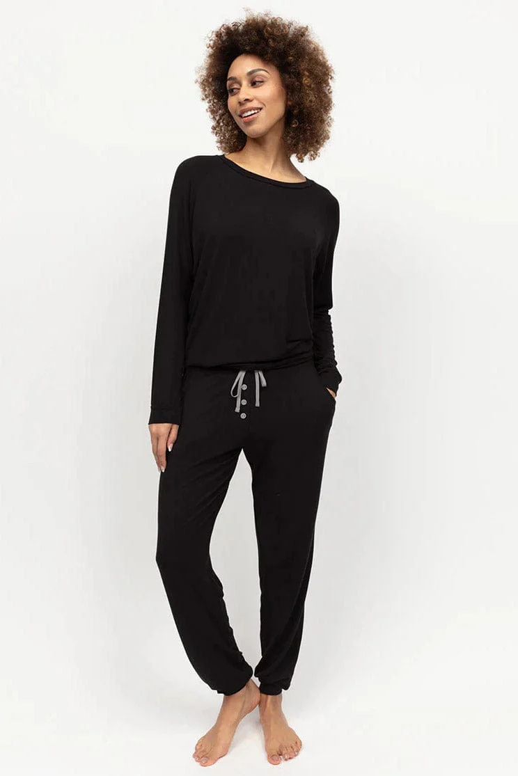 Parker Slouch Jersey Pyjama Top - Black - Image 5