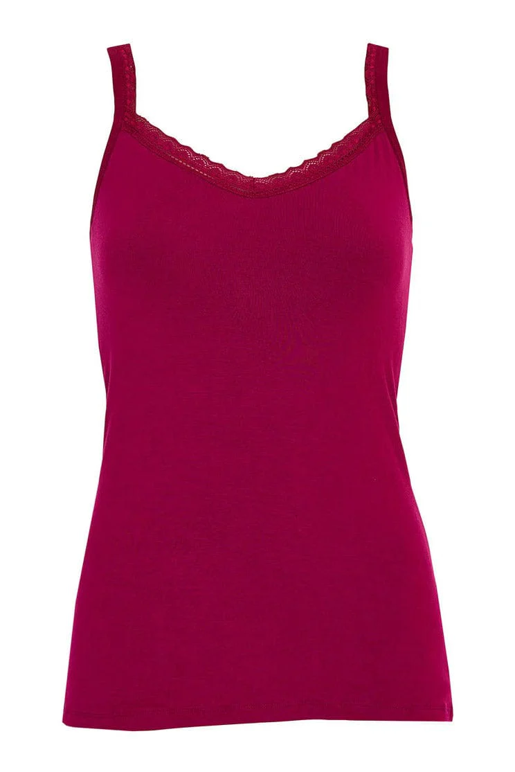 Penelope Jersey Hidden Support Vest - Berry