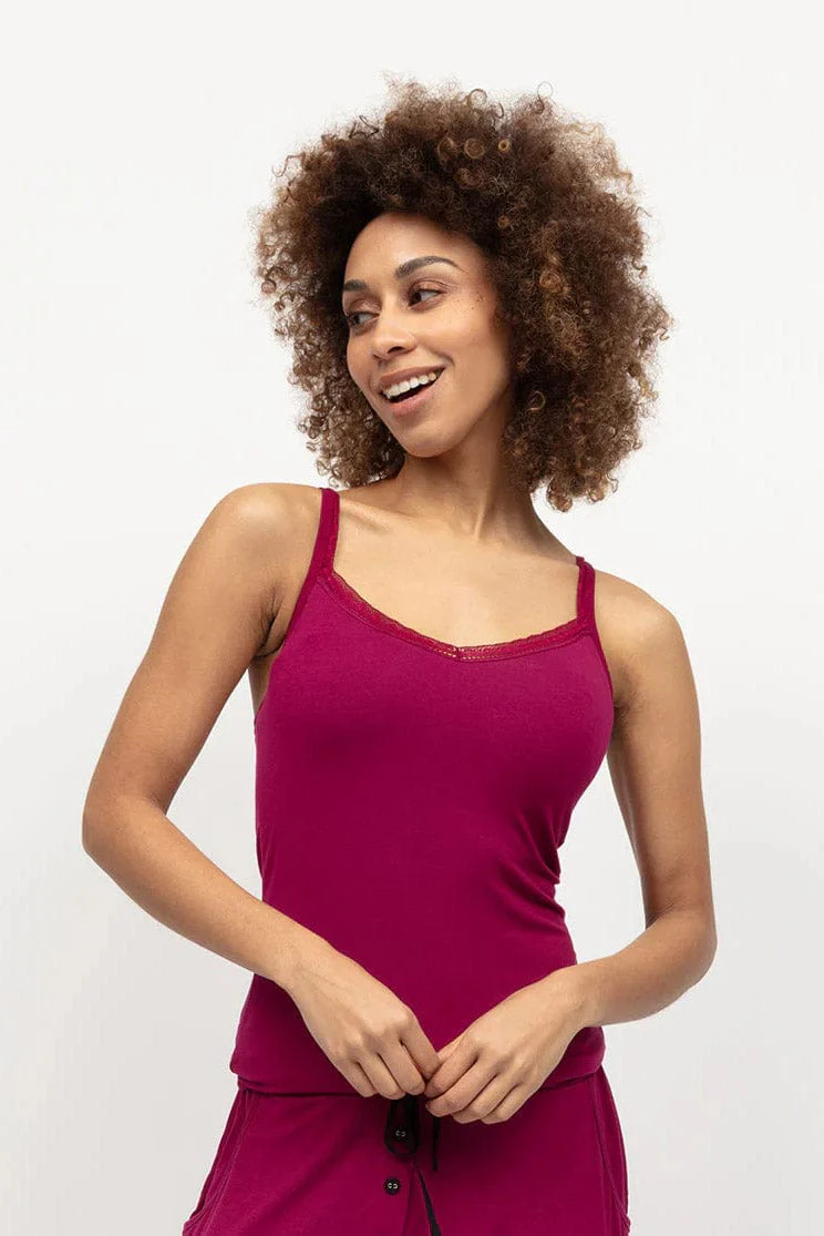 Penelope Jersey Hidden Support Vest - Berry - Image 2