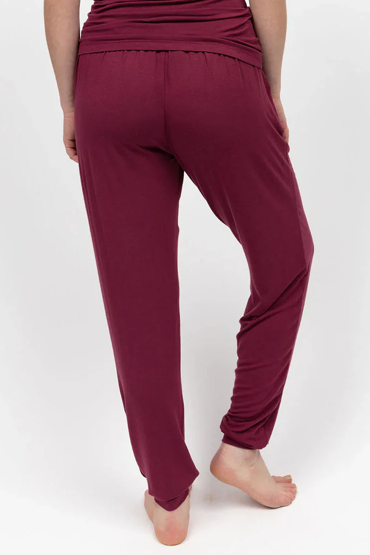 Yasmin Slouch Jersey Pyjama Set - Ox Blood - Image 6