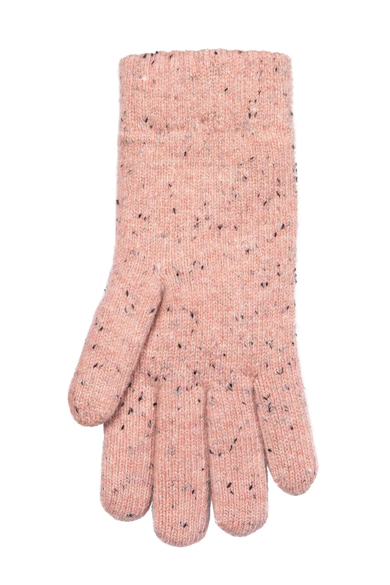 Cable Knit Marl Gloves - Powder Pink - Image 4