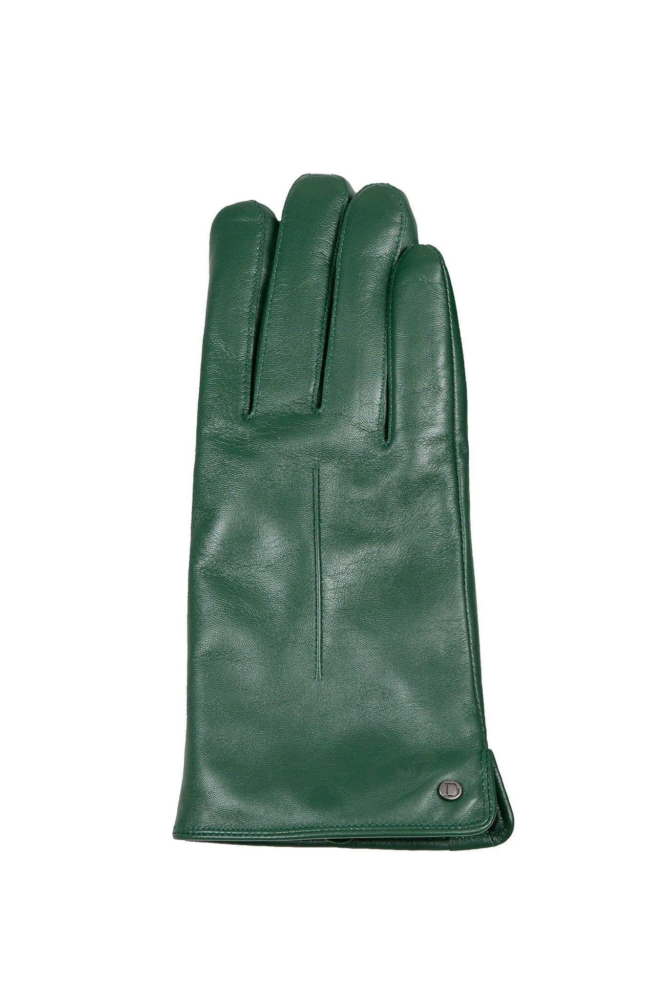 Faux Fur-Lined Touchscreen Leather Gloves - Forest - Image 4