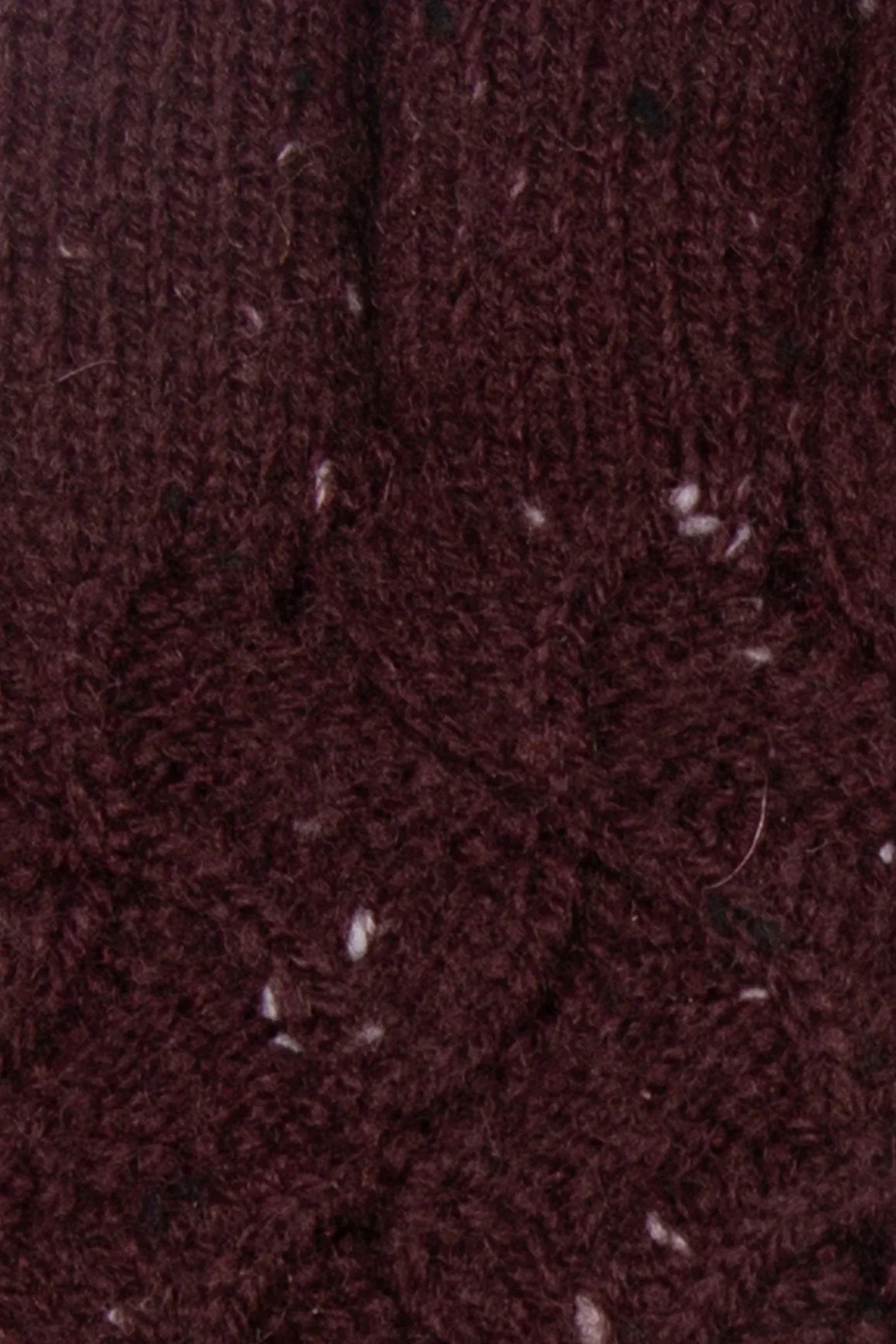 Womens Knitted Marl Gloves - Burgundy - Image 5