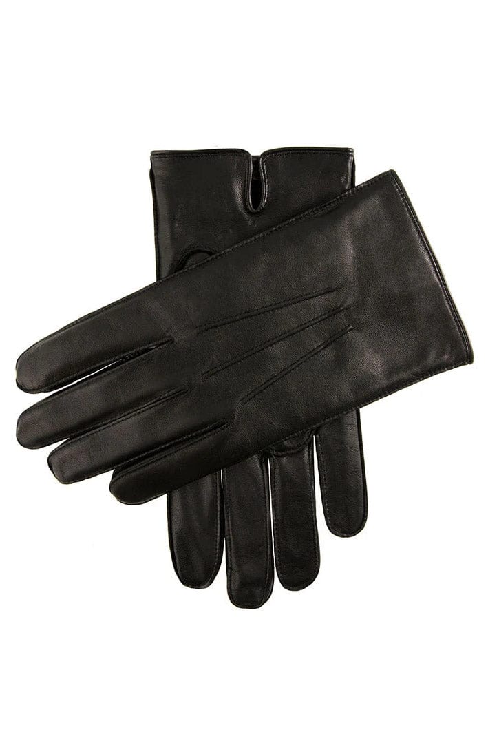 Mens Hastings Leather Fleece Lined Gloves - Black
