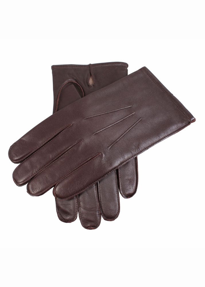 Mens Windsor Warm Lined Leather Gloves - Brown