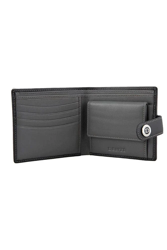 RFID Protected Leather Wallet - Black/Slate