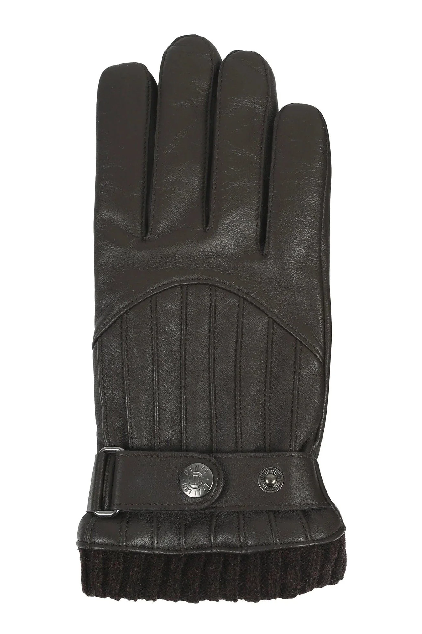 Sherborne Leather Gloves with Stitch Detail - Brown - Image 3
