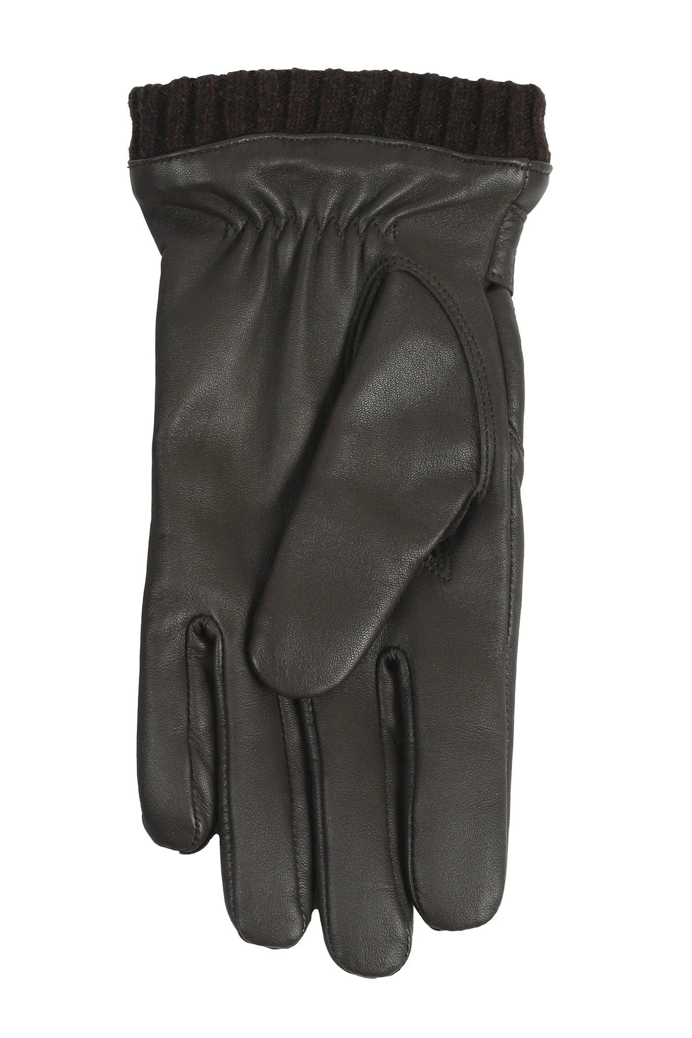 Sherborne Leather Gloves with Stitch Detail - Brown - Image 4