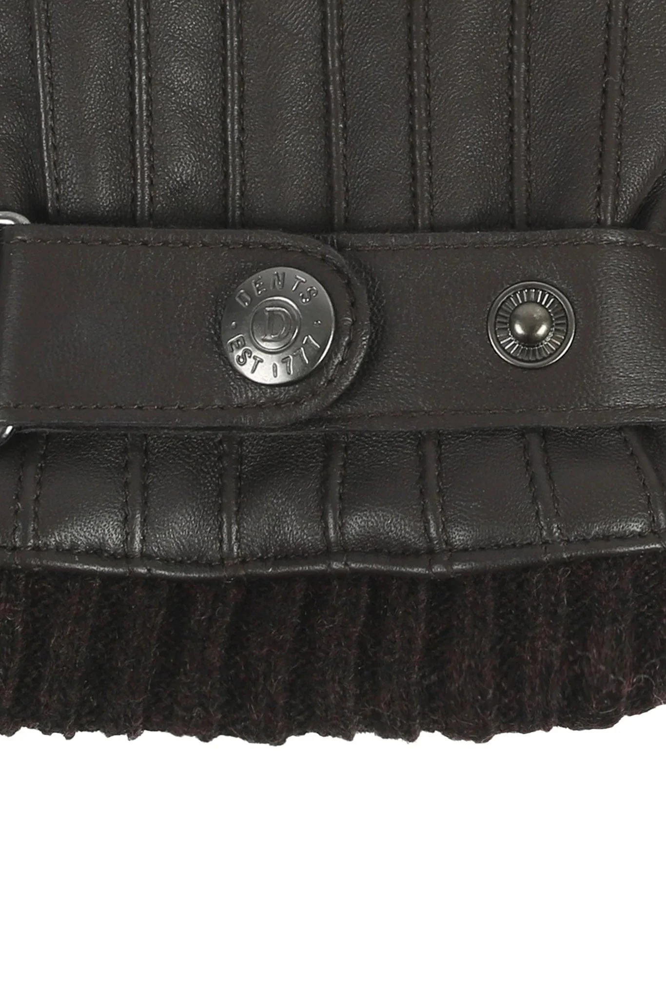 Sherborne Leather Gloves with Stitch Detail - Brown - Image 5