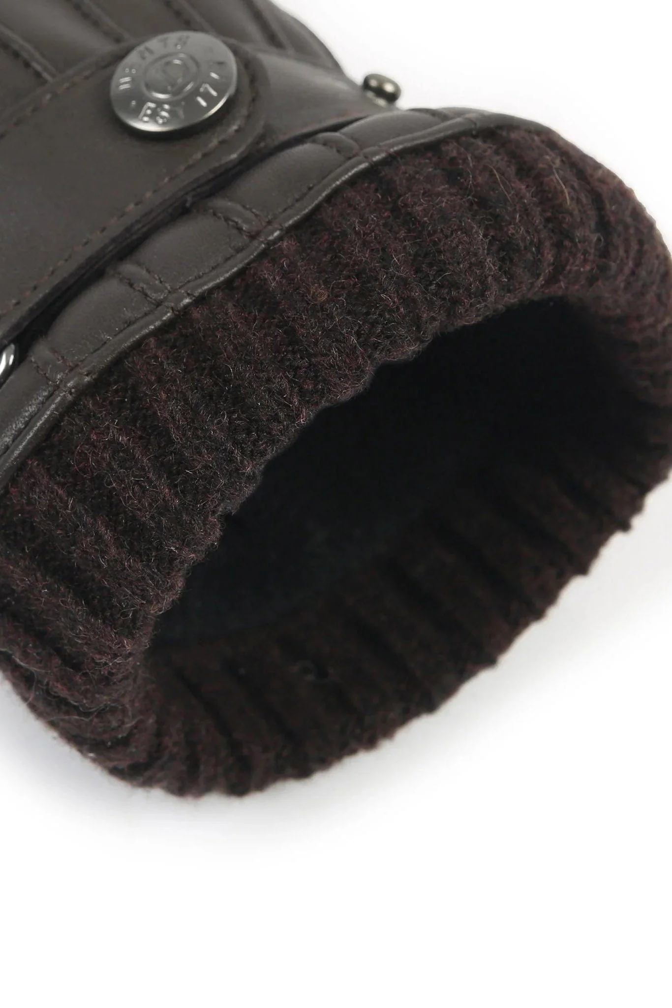 Sherborne Leather Gloves with Stitch Detail - Brown - Image 7