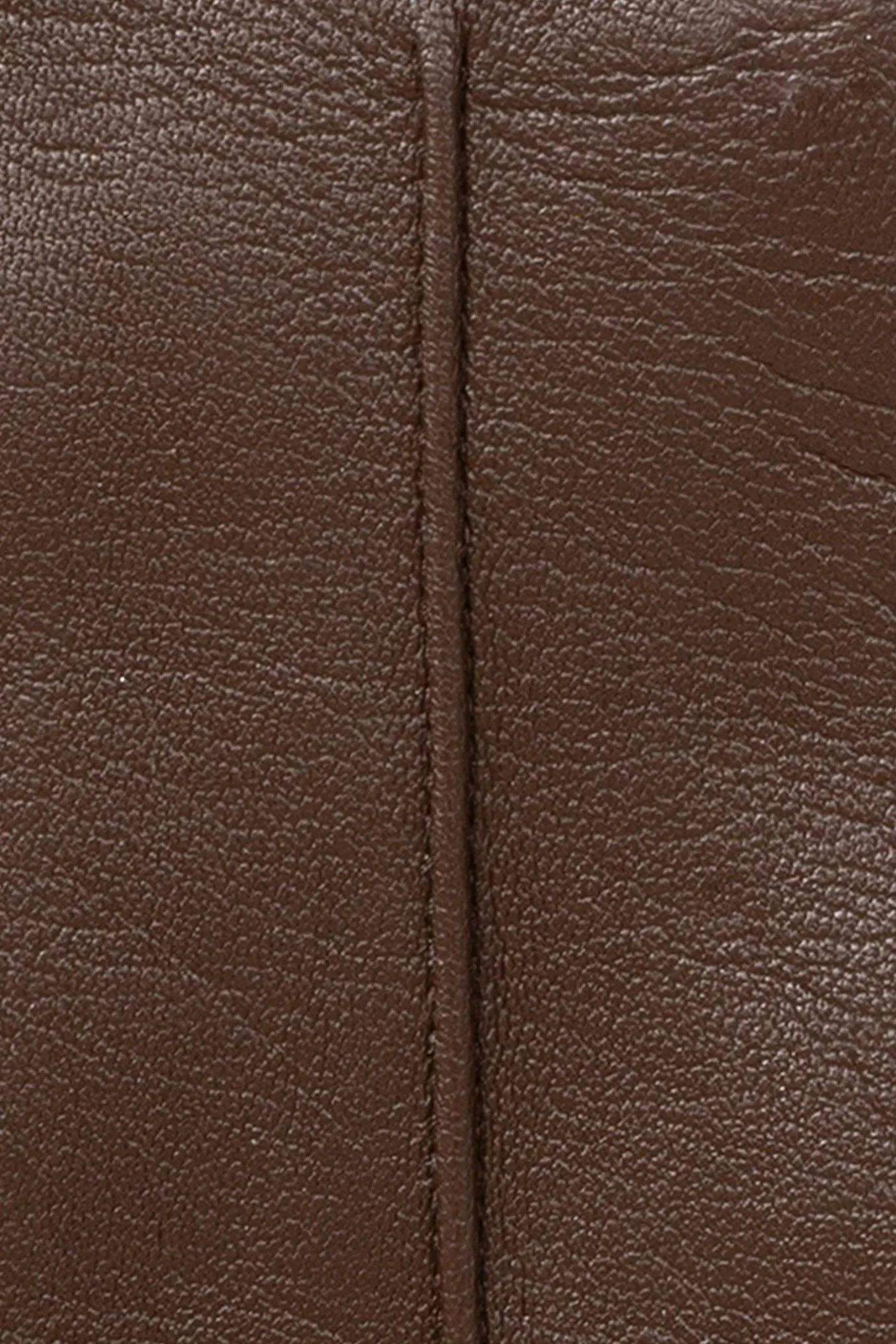 Single Point Lined Leather Gloves - Chestnut - Image 5