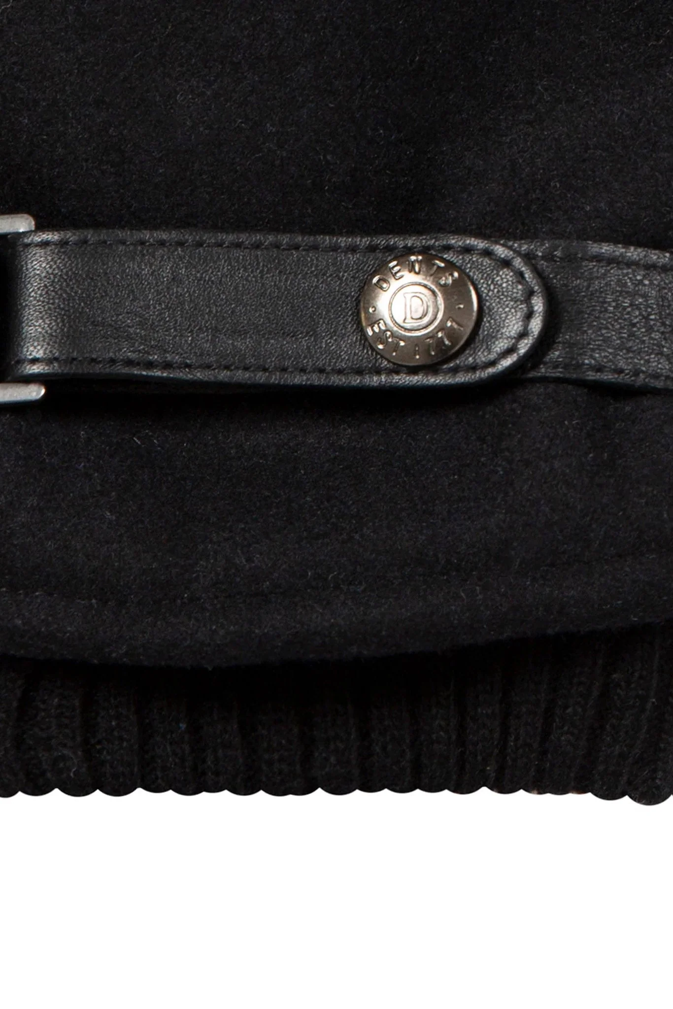 Touchscreen Leather and Flannel Gloves - Black - Image 5