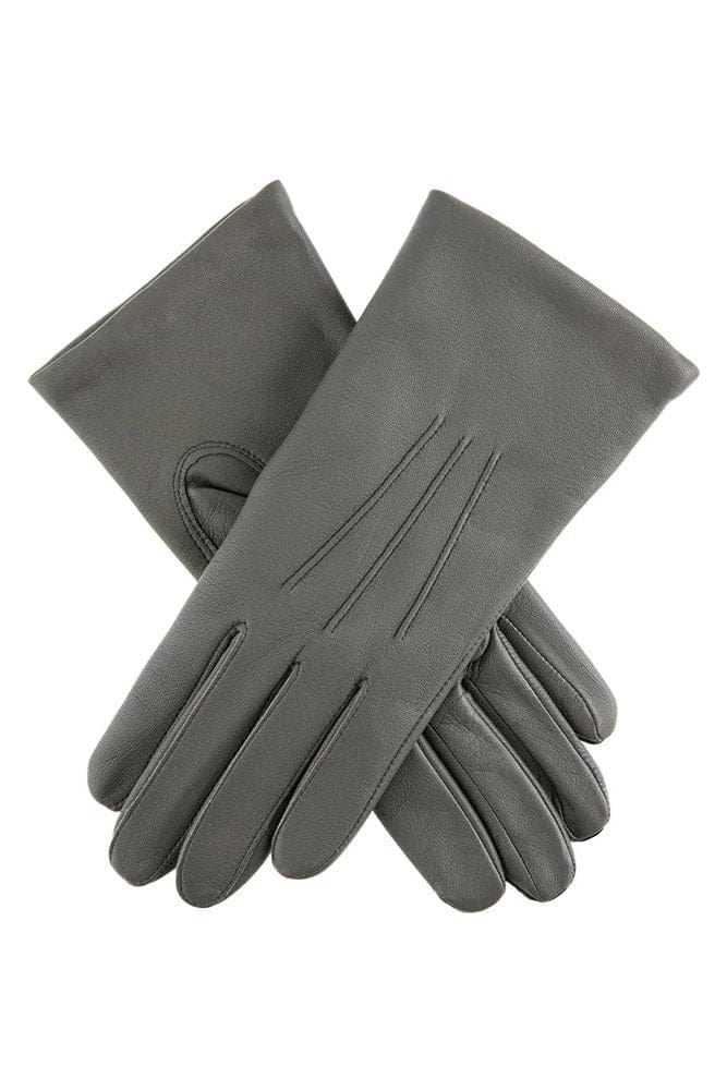 Womens Emma Leather Gloves - Charcoal