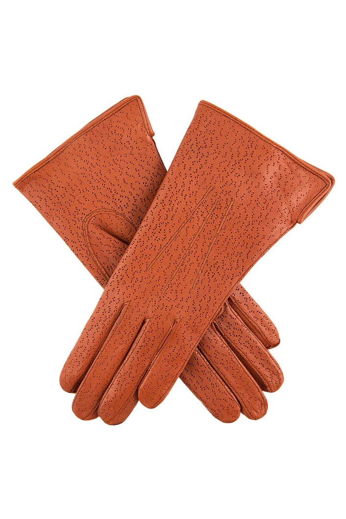 Womens Jessica Imipec Leather Gloves - Cognac