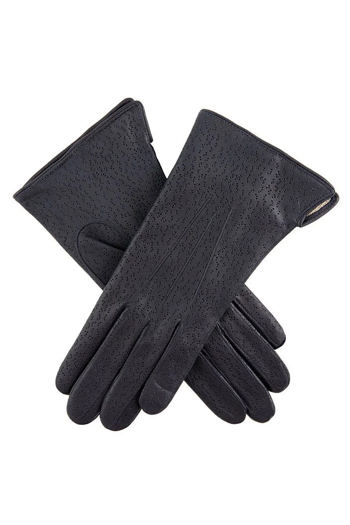 Womens Jessica Imipec Leather Gloves - Navy