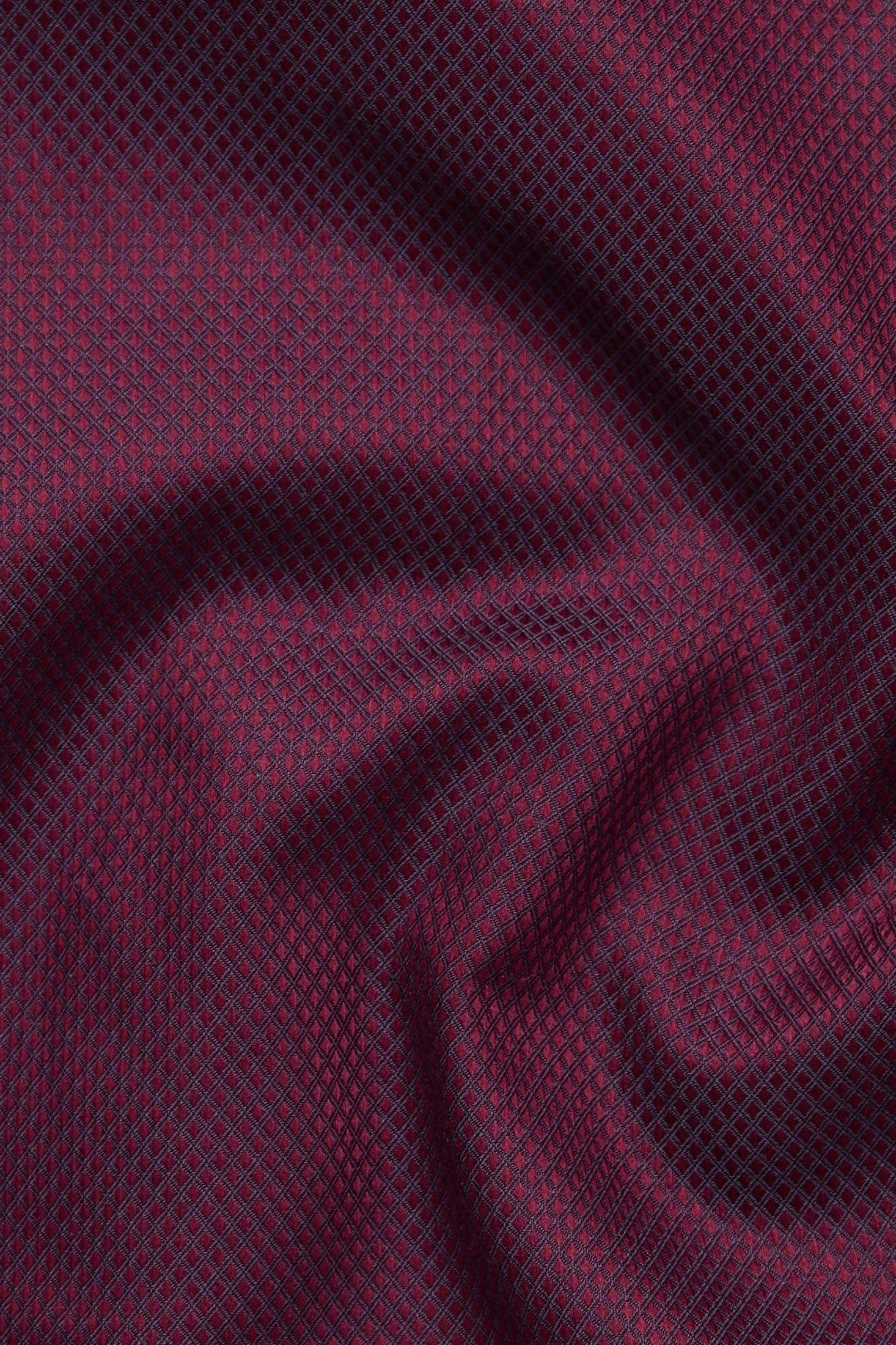 Modern Fit Dobby Cloth Shirt - Bordeaux - Image 4