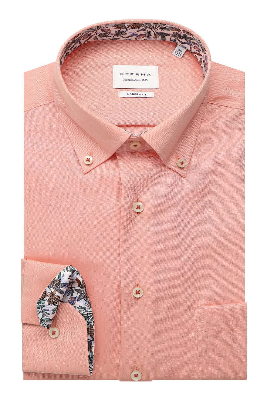 Modern Fit Long Sleeve Shirt - Peach