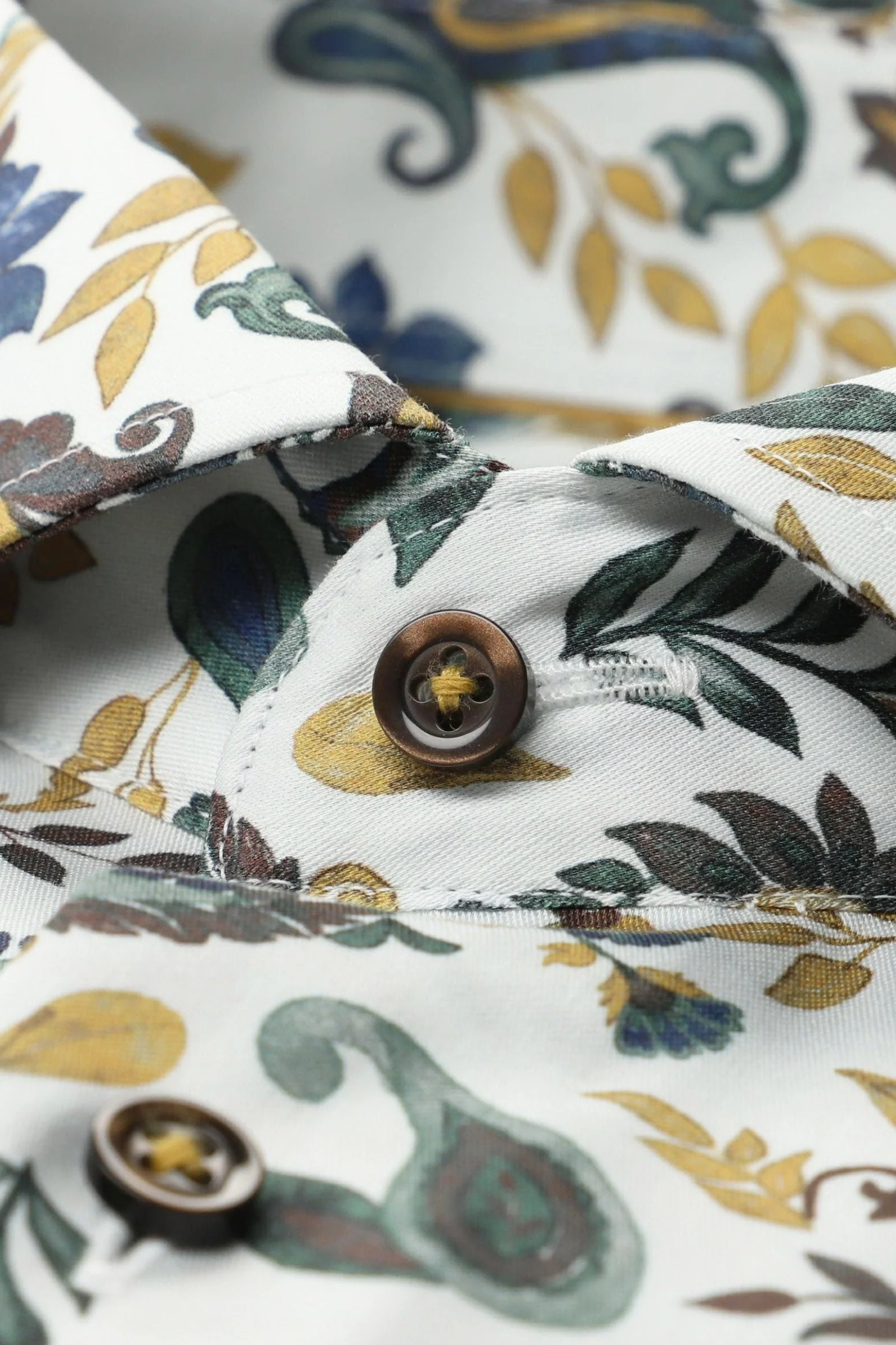 Modern Fit Paisley Print Shirt - Pale Grey/Multi - Image 2
