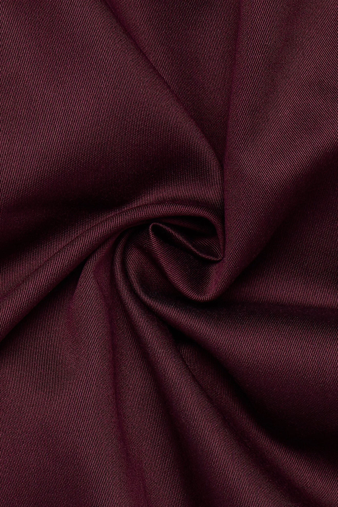 Modern Fit Plain Cotton Satin Shirt - Plum - Image 2