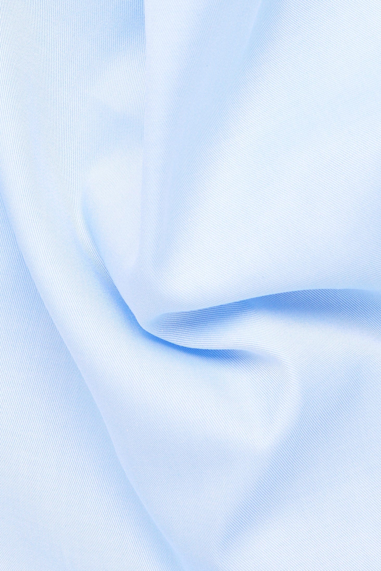 Modern Fit Plain Twill Cover Shirt - Light Blue - Image 10