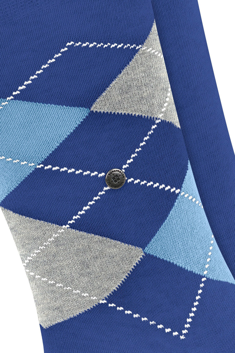 Everyday Argyle/Plain 2 Pack Socks - Night Blue - Image 2