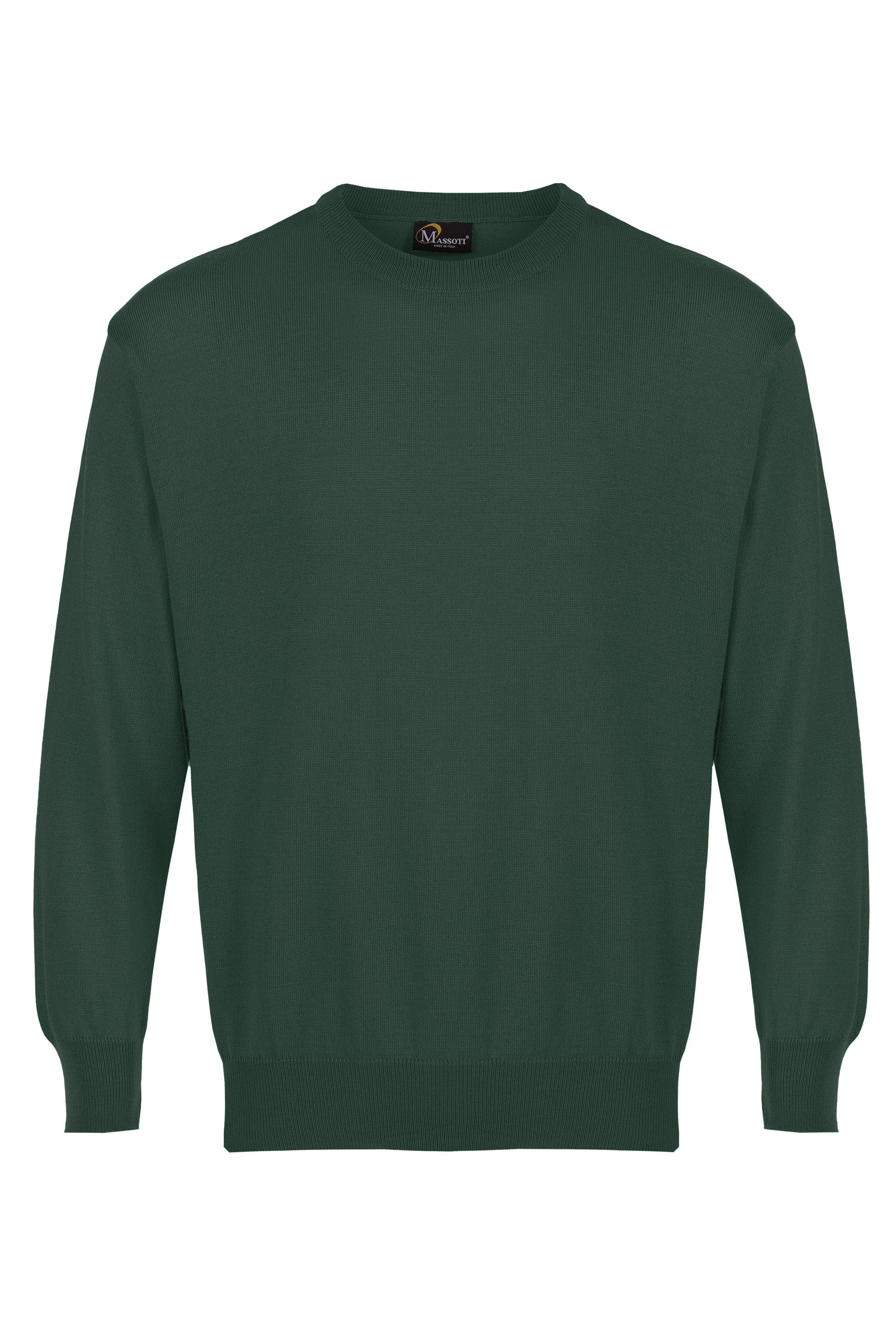 Extra Fine Merino Wool Crew Neck Jumper - Fern