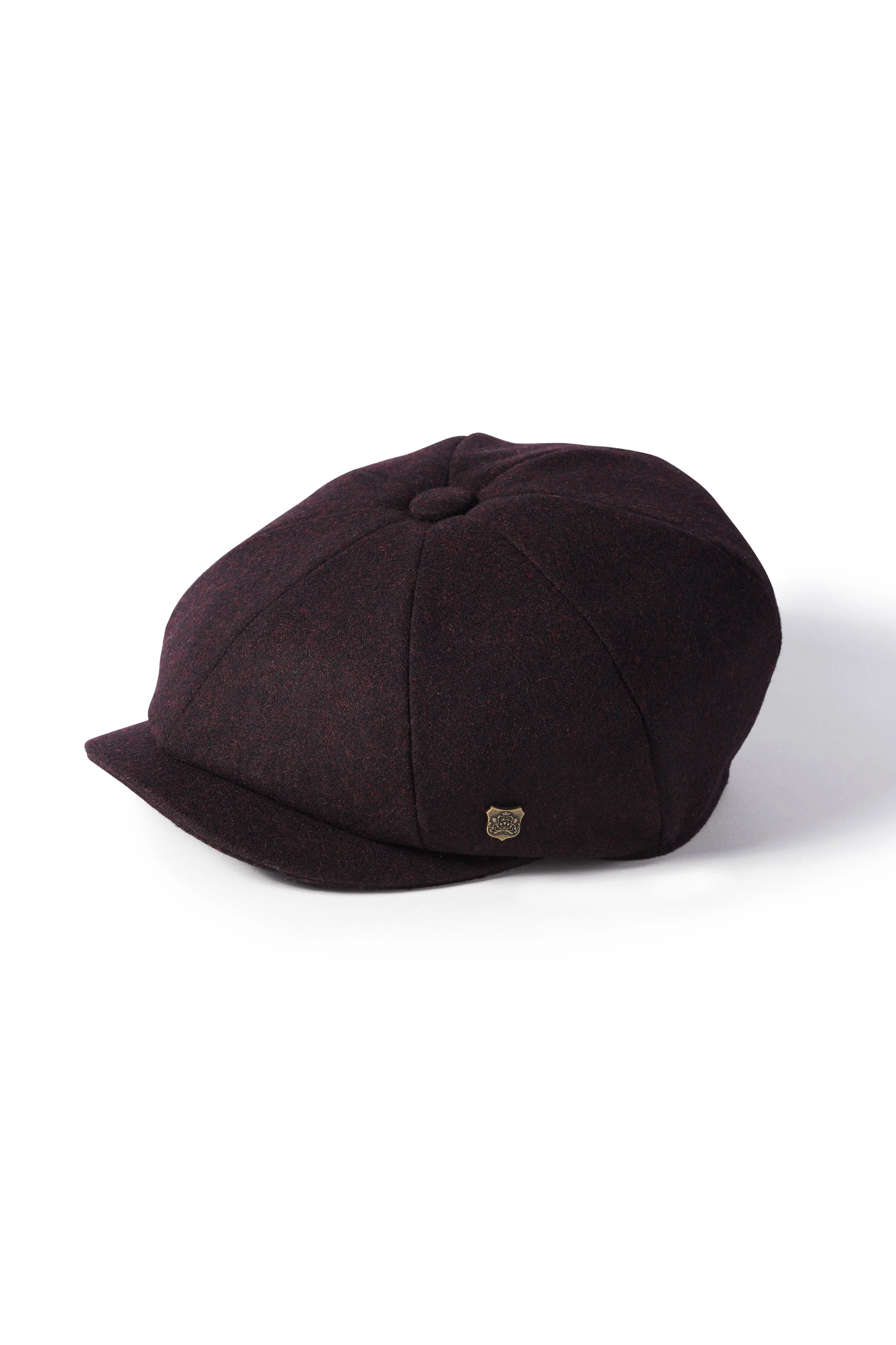 Alfie Melton Bakerboy Wool Blend Cap - Merlot