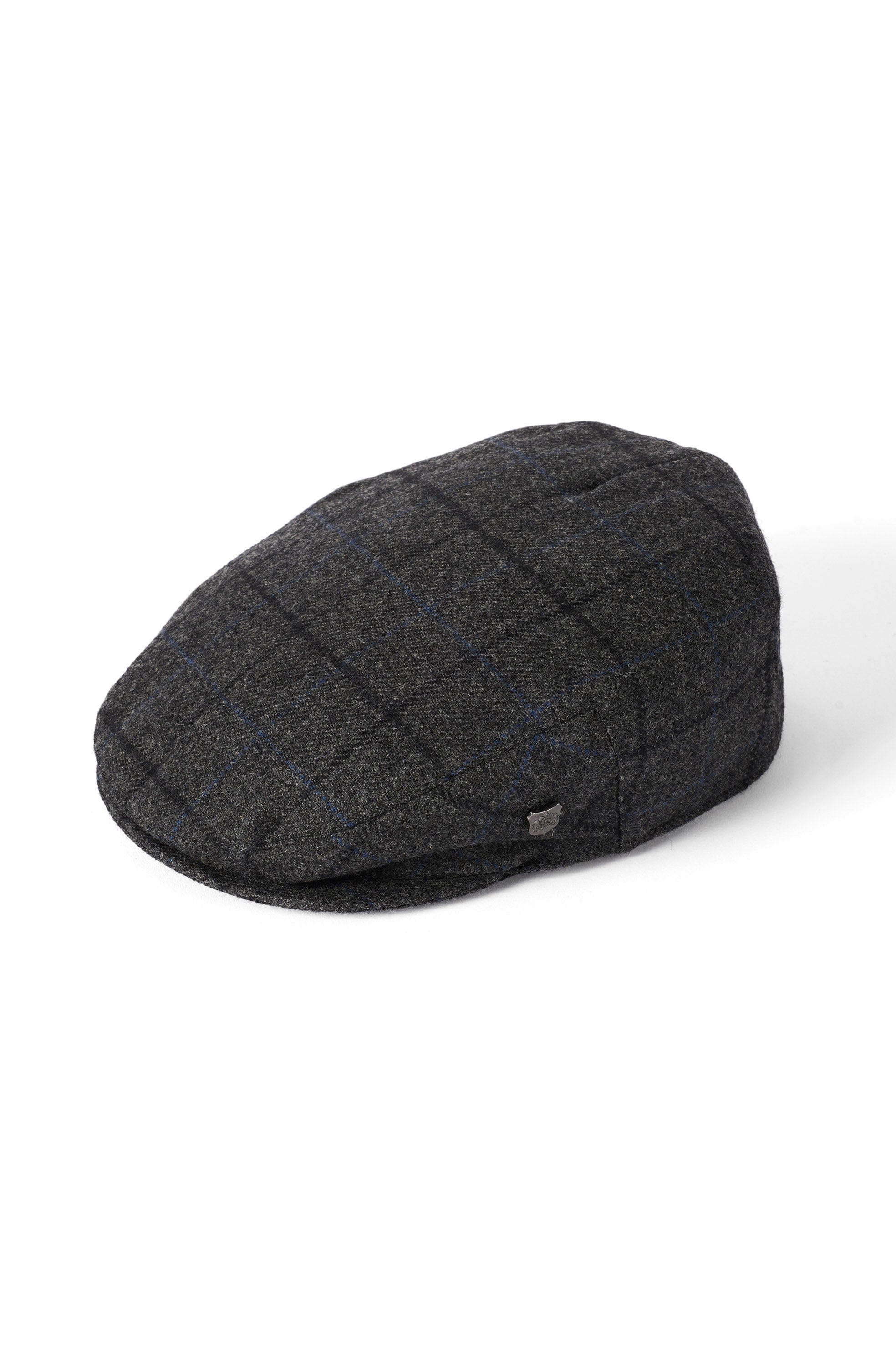 Cambridge British Wool Flat Cap - Charcoal/Blue