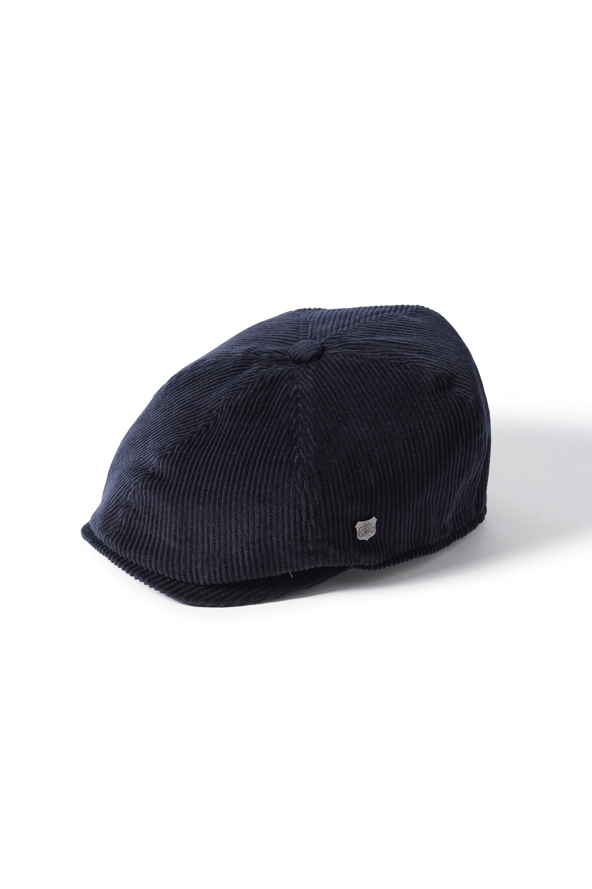 Hudson Cord Flat Cap - Navy
